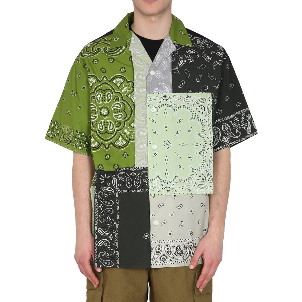 Patchwork-Baumwollhemd