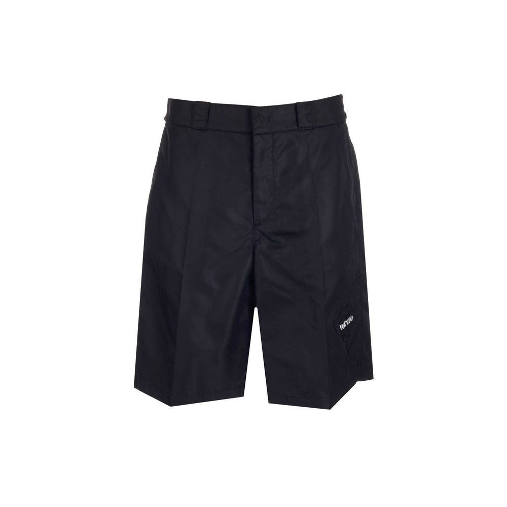 Bermudashorts mit Blumenstickerei