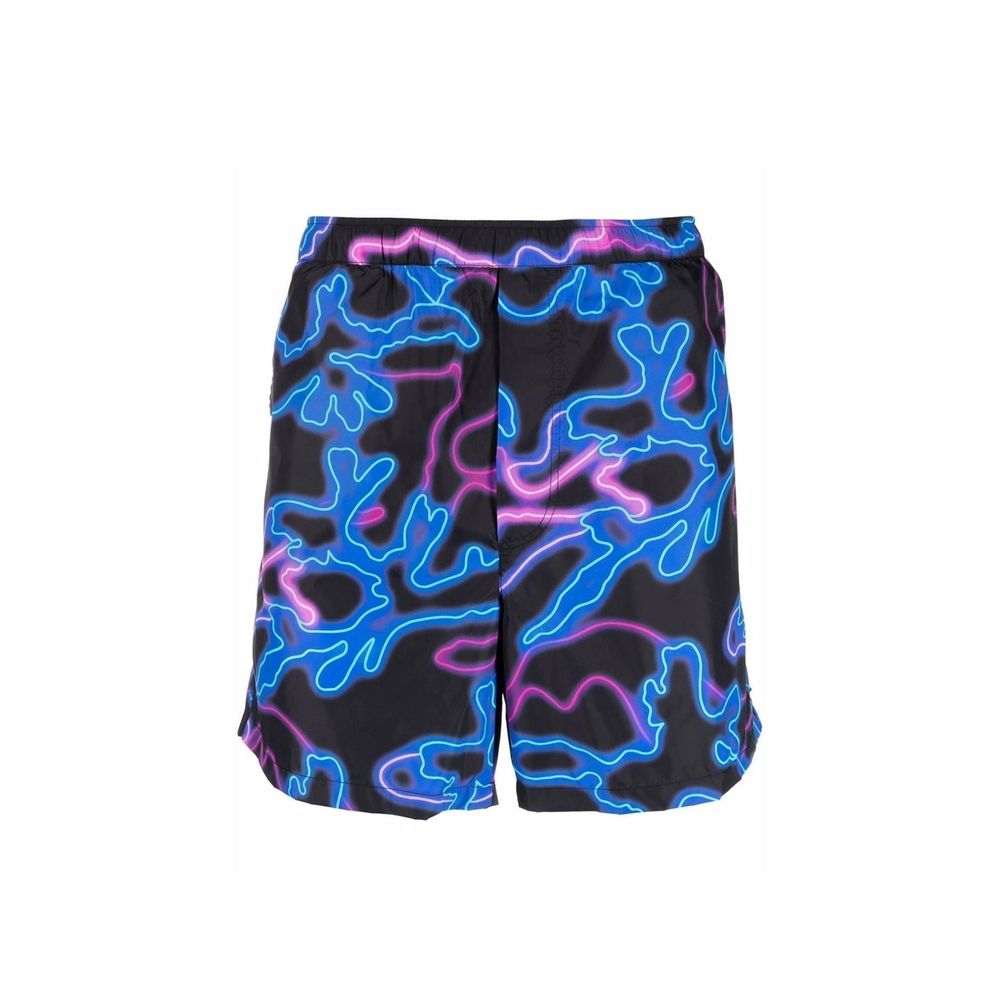 Badeshorts mit Neon-Print