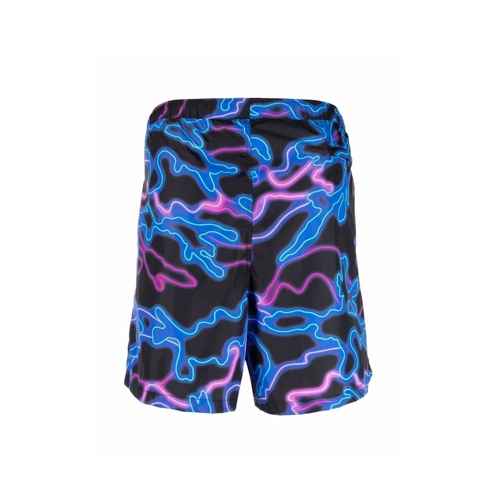 Badeshorts mit Neon-Print