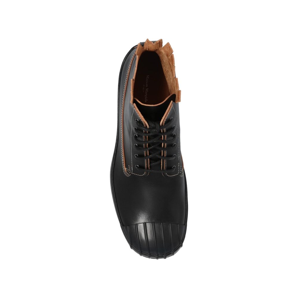 High-Top-Sneakers aus Leder