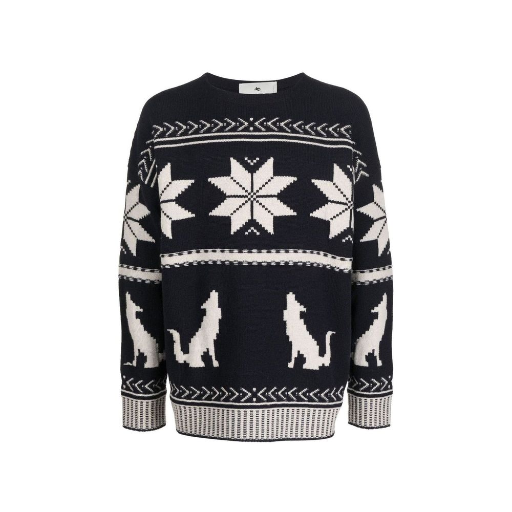 Bestickter Baumwollpullover