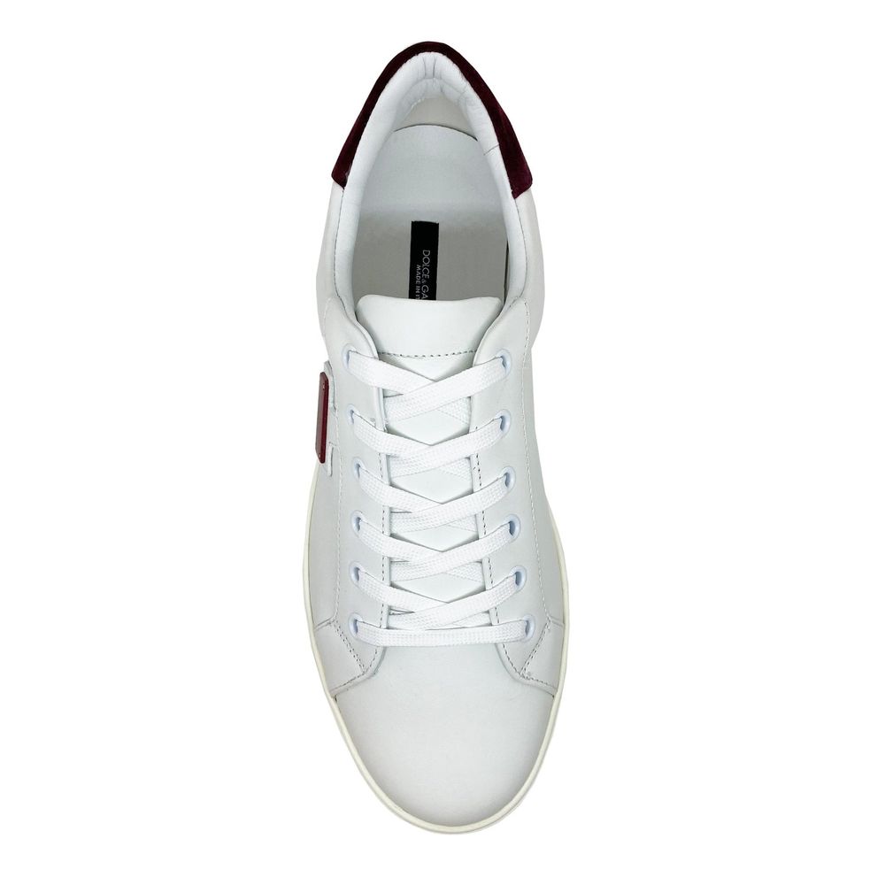 Ledersneaker mit Logo