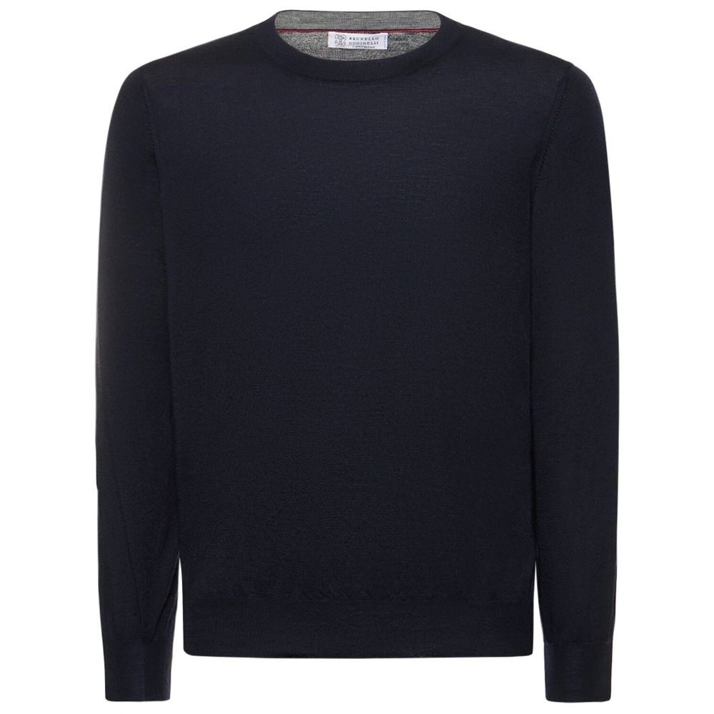Blauer Kaschmirpullover für Herren