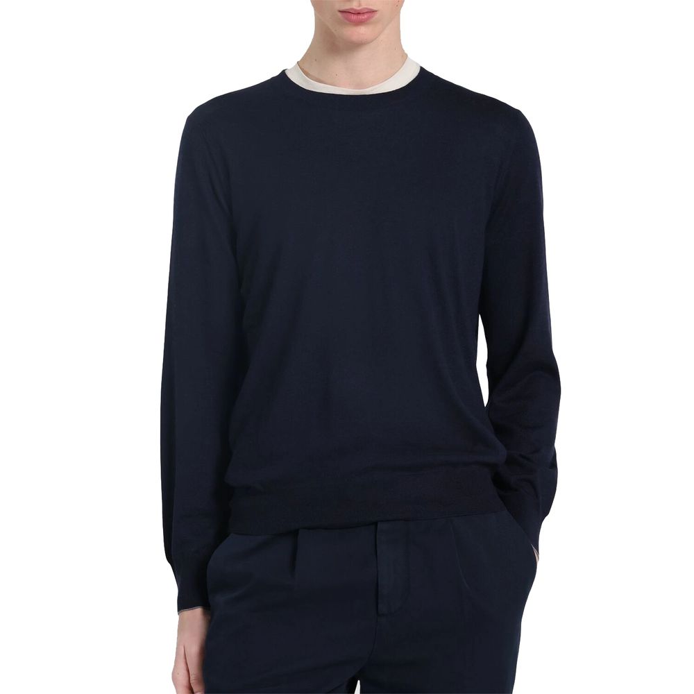 Blauer Kaschmirpullover für Herren