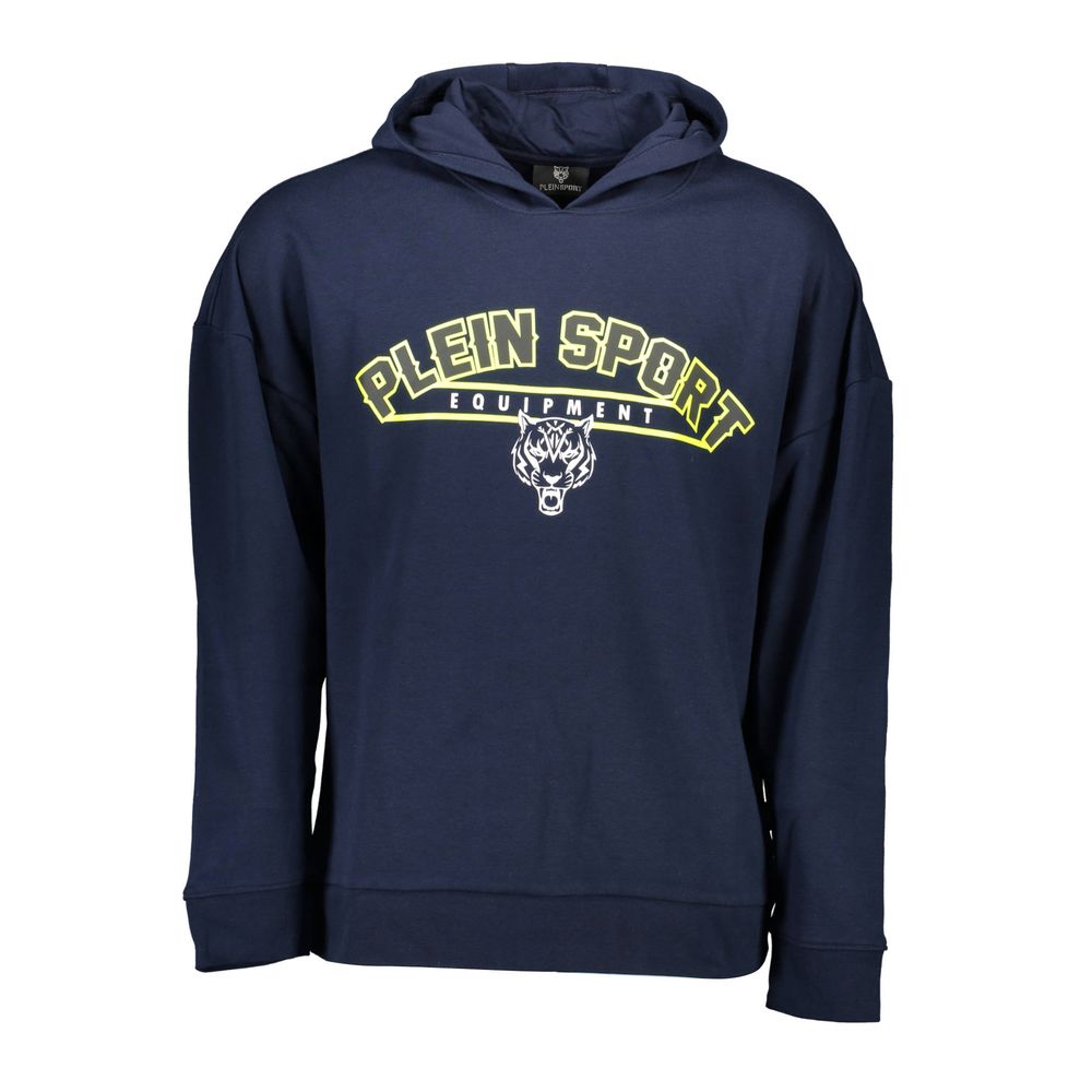 Blauer Baumwollpullover