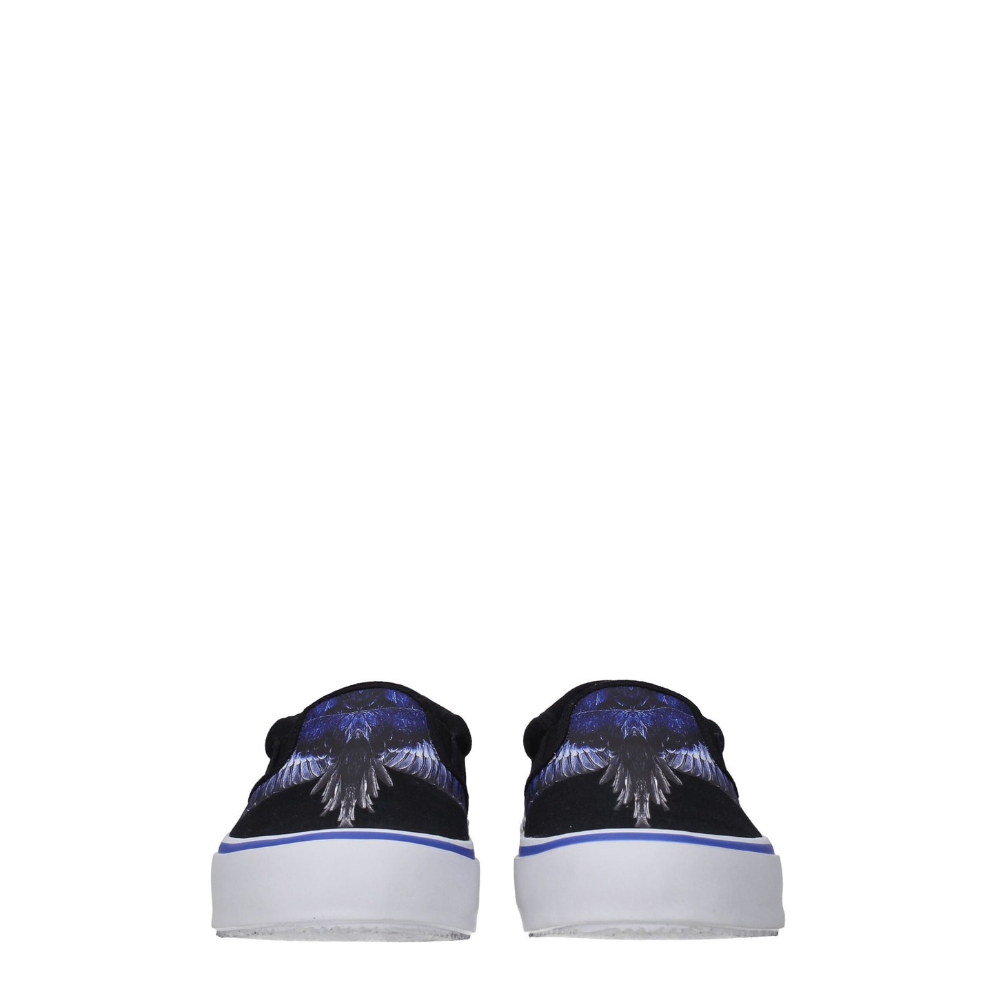 Black Fabric Slip-On Loafers