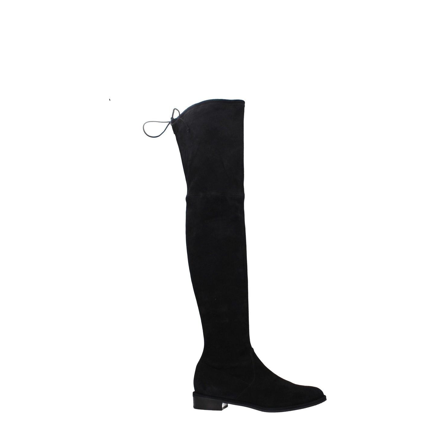 Schwarze Overknee-Stiefel aus Leder