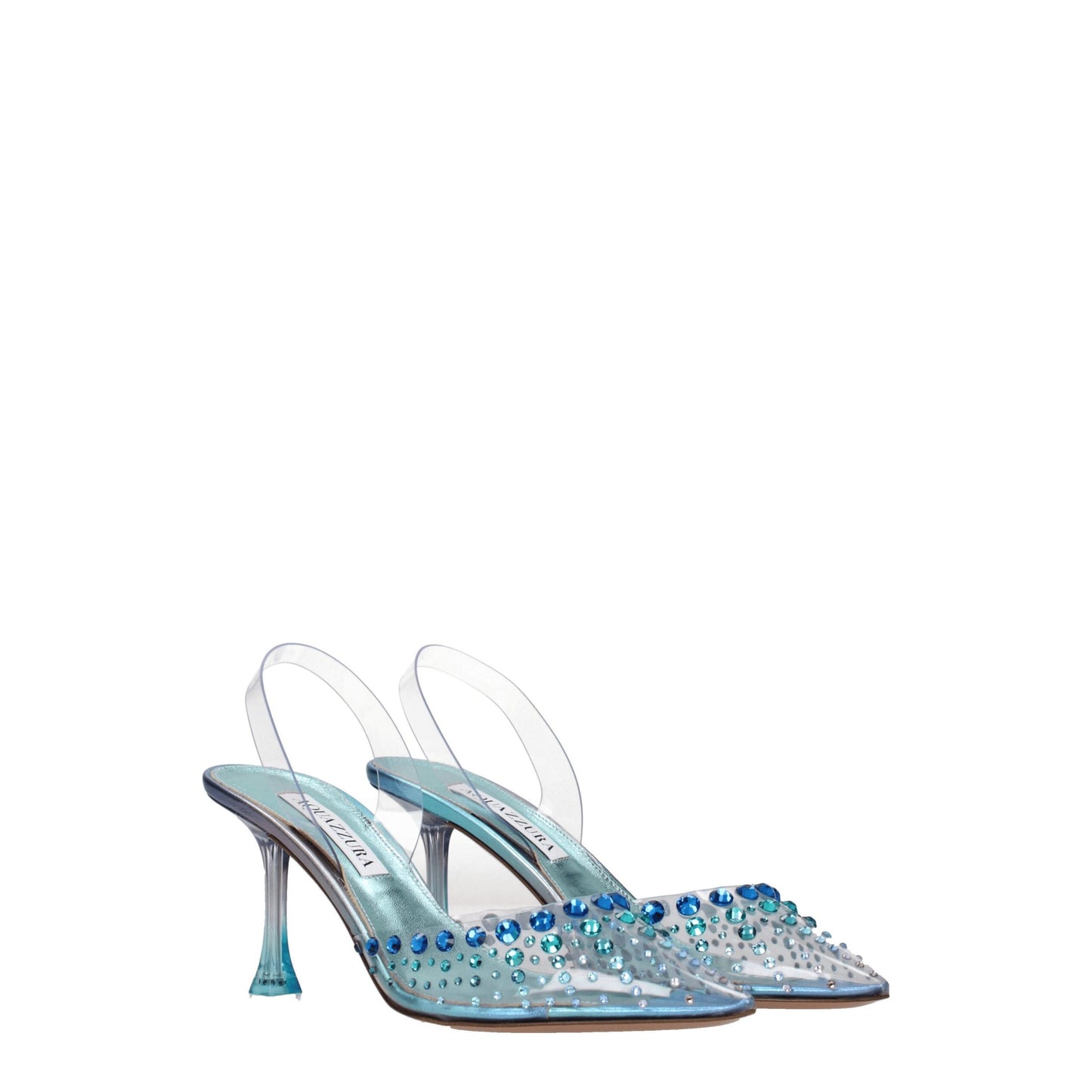 Transparente PVC-Sandalen mit Stilettoabsatz