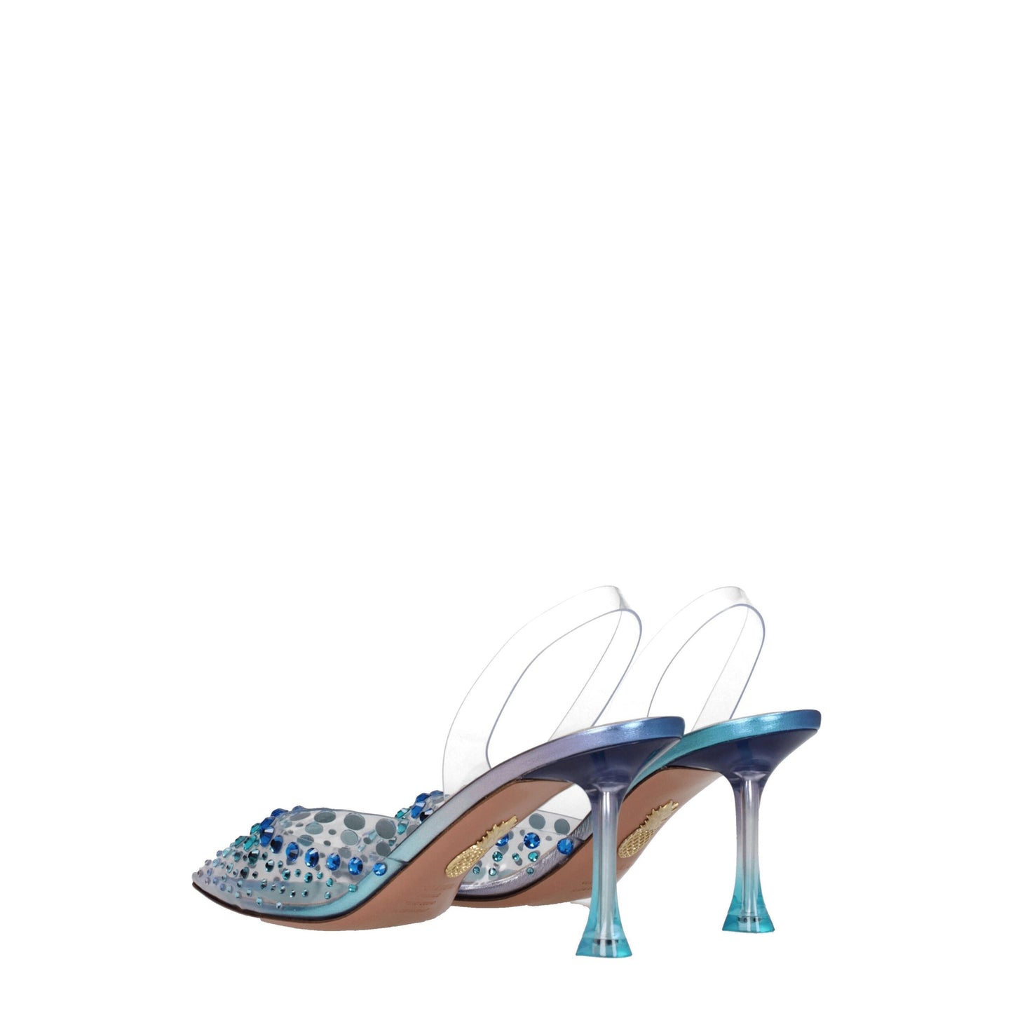 Transparente PVC-Sandalen mit Stilettoabsatz