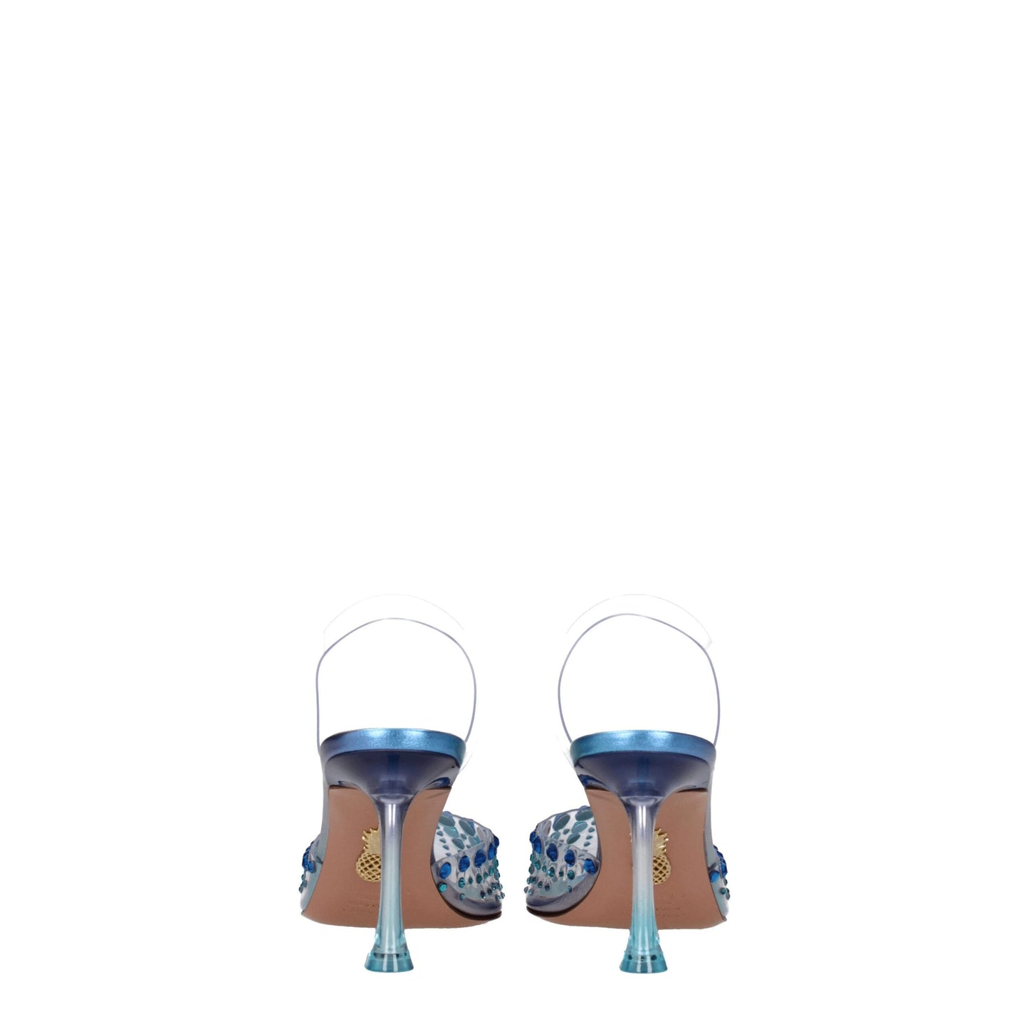Transparente PVC-Sandalen mit Stilettoabsatz