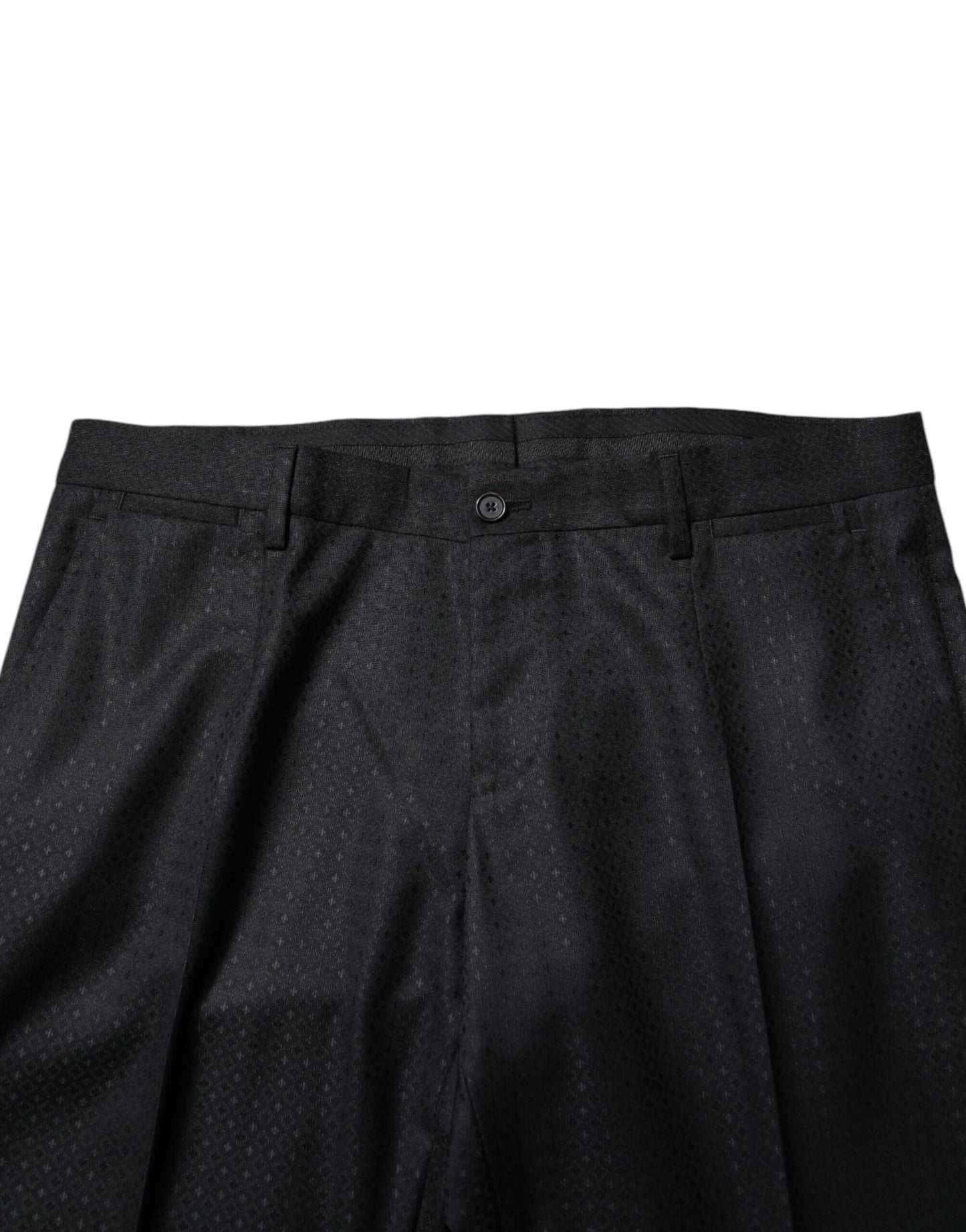 Schwarzer einreihiger 2-teiliger Jacquard-Anzug