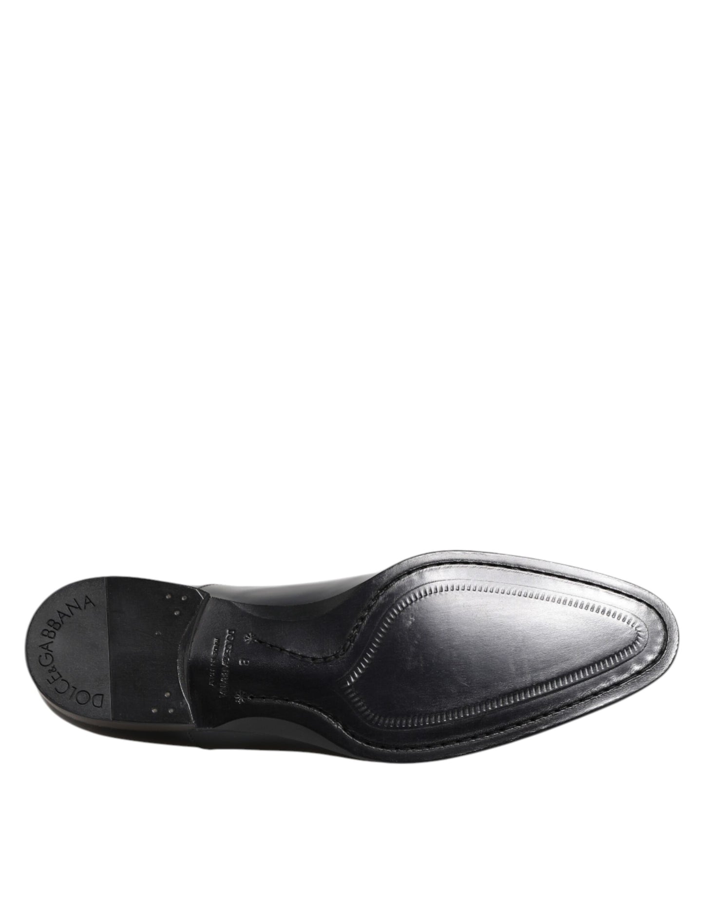 Marineblaue Derby-Schuhe aus Leder mit Schnürung