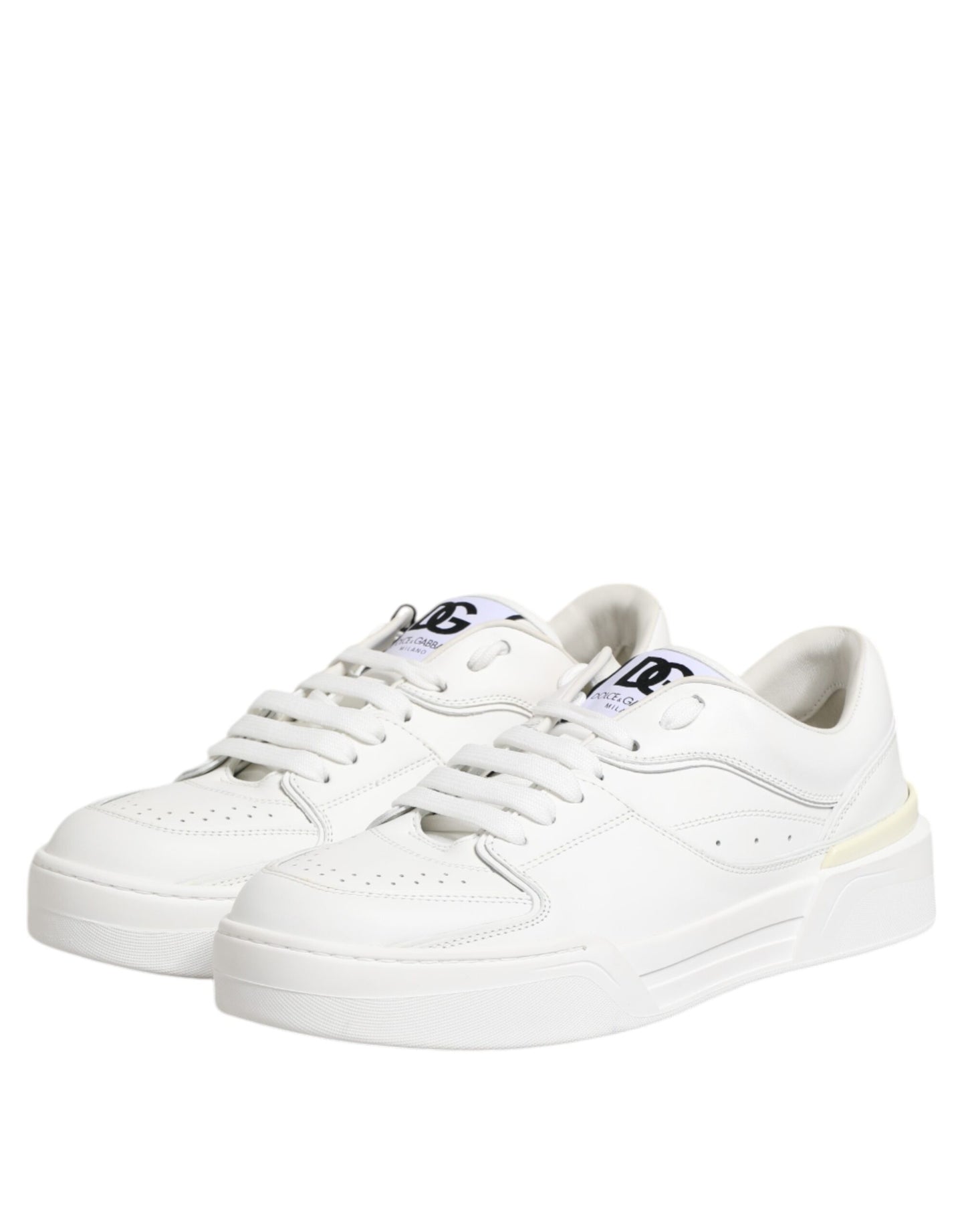 Weiße Miami Leder Low Top Sneakers Schuhe