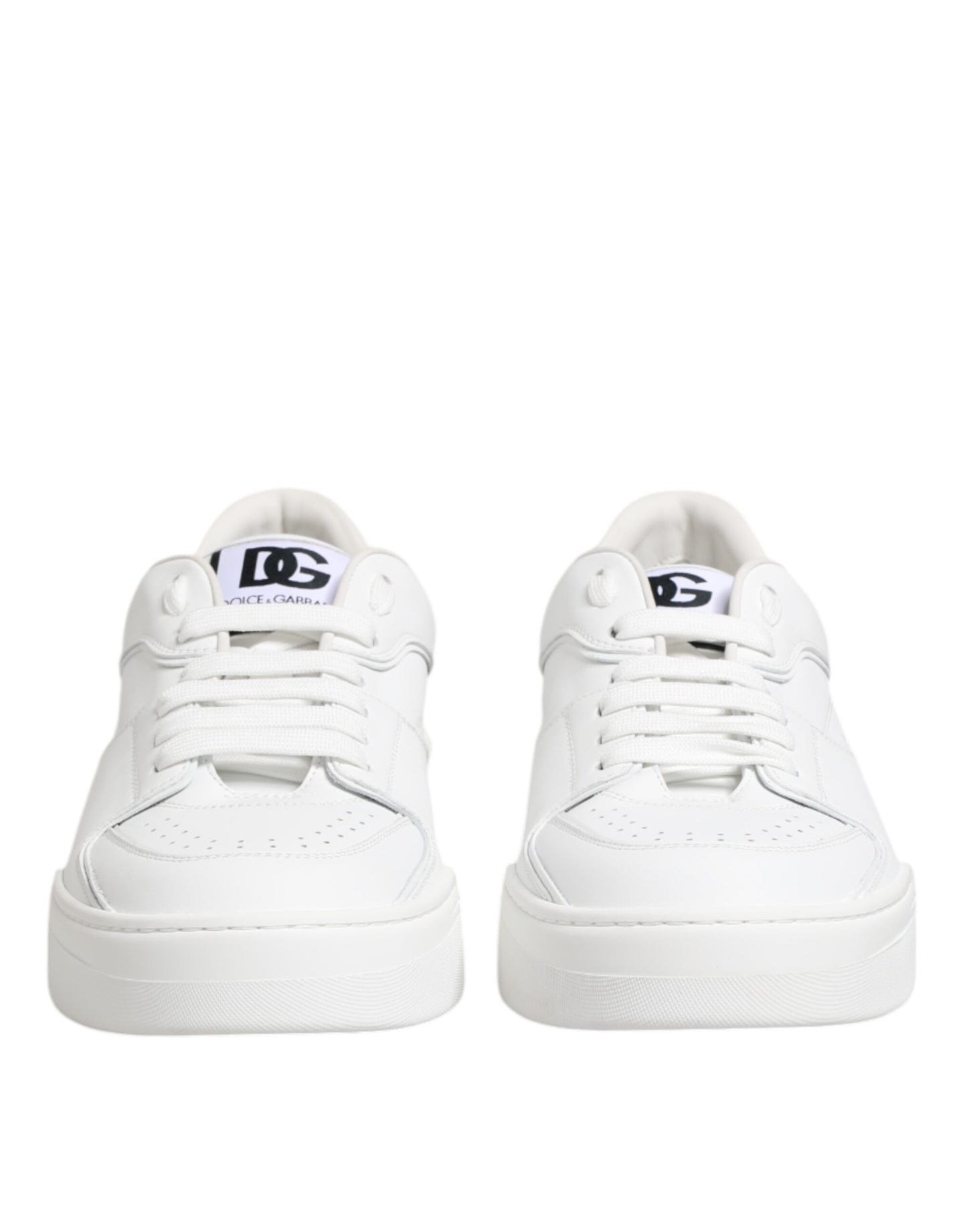 Weiße Miami Leder Low Top Sneakers Schuhe