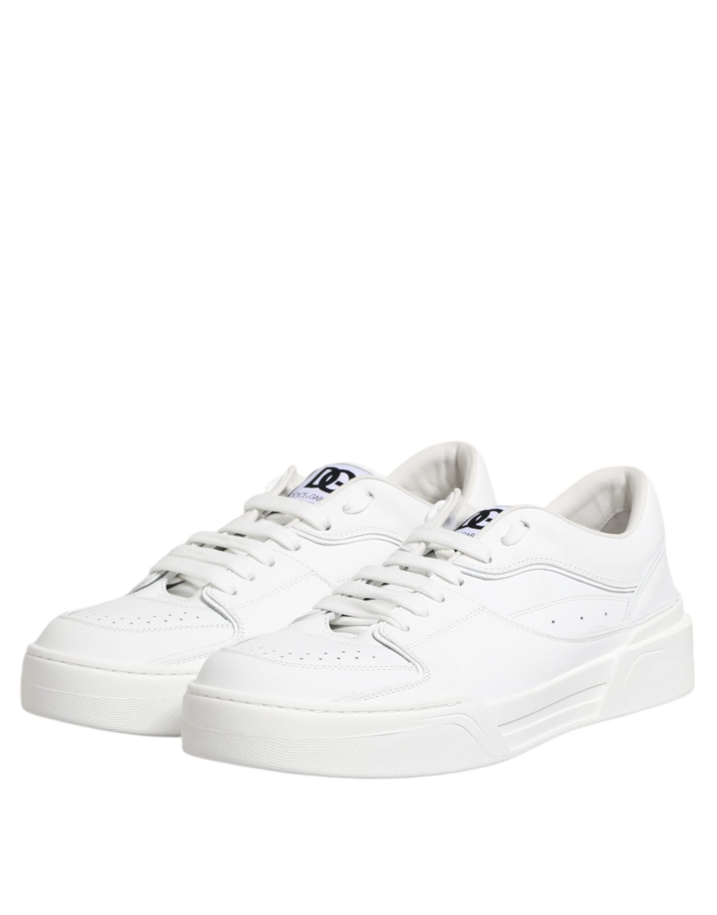 Weiße Miami Leder Low Top Sneakers Schuhe