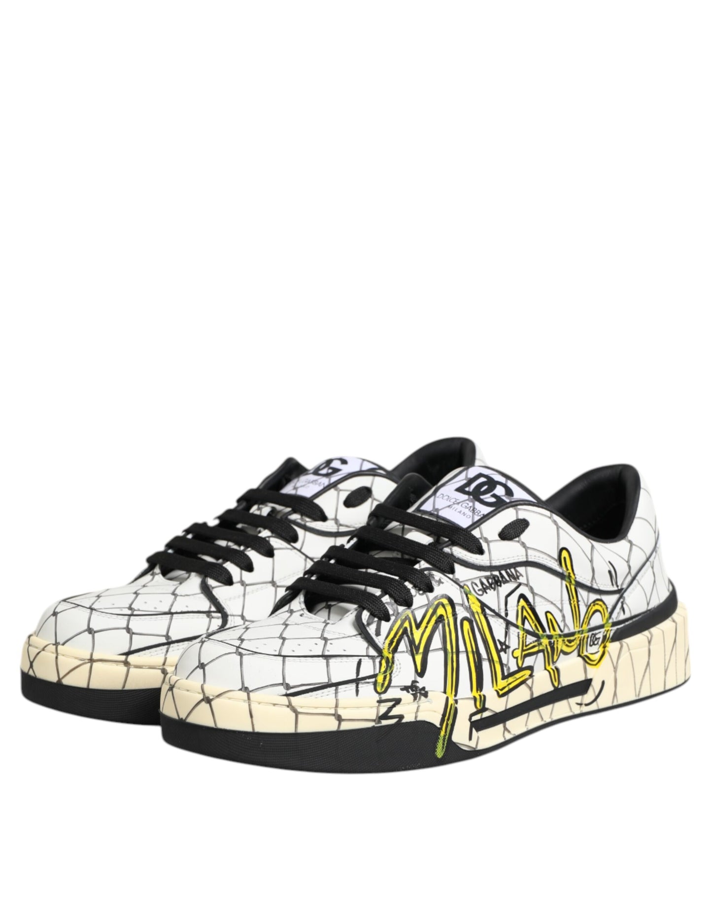 Weiße Low Top Herren Sneakers mit Logo-Print