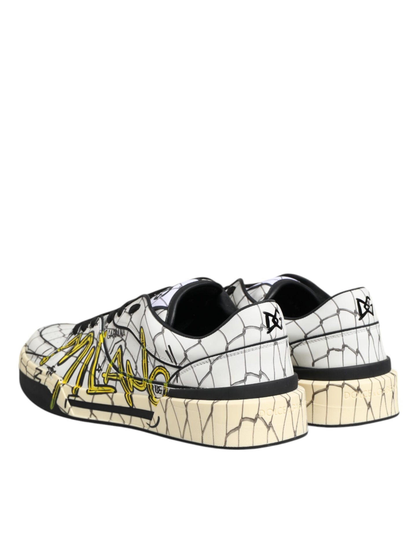 Weiße Low Top Herren Sneakers mit Logo-Print