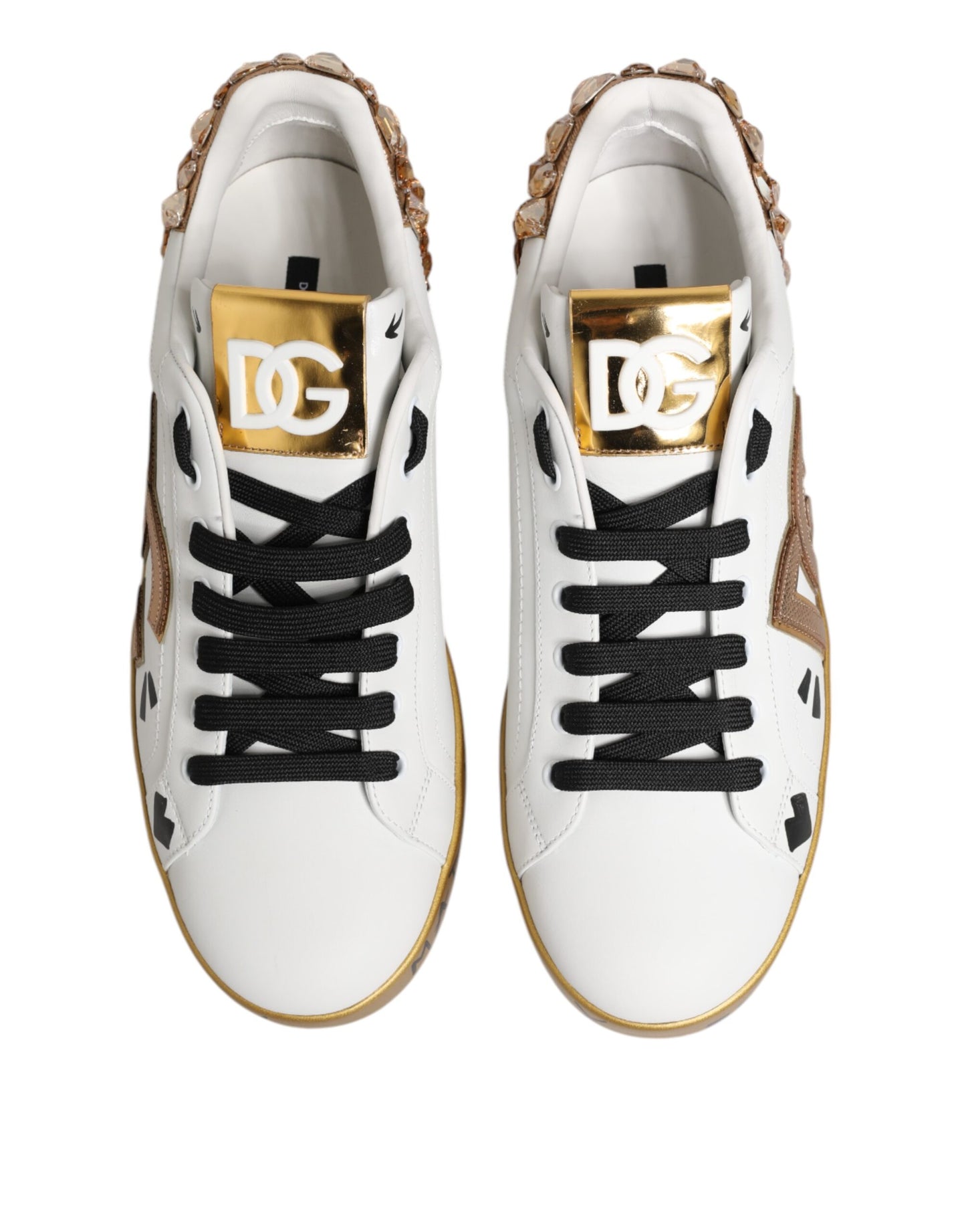 Weißgold Kristall Portofino Sneakers Schuhe