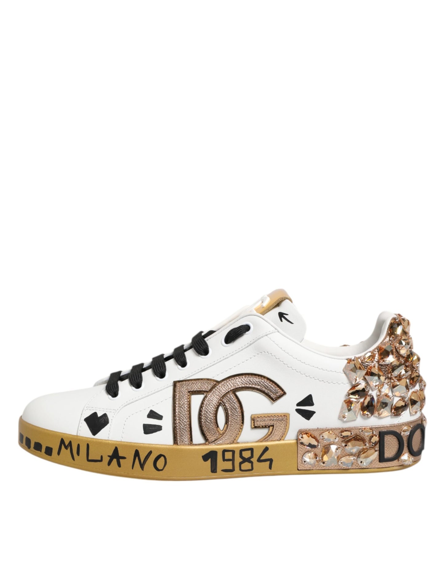 Weißgold Kristall Portofino Sneakers Schuhe