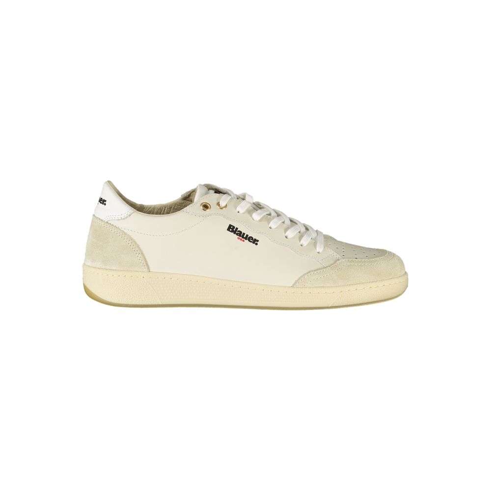 Weiße Leder Herren Sneaker