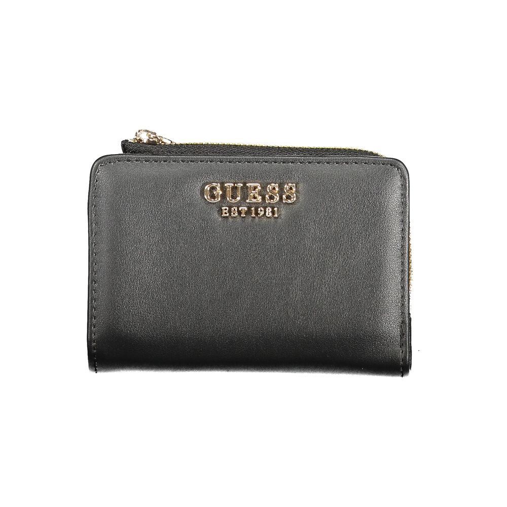 Schwarze Damenbrieftasche aus Polyethylen