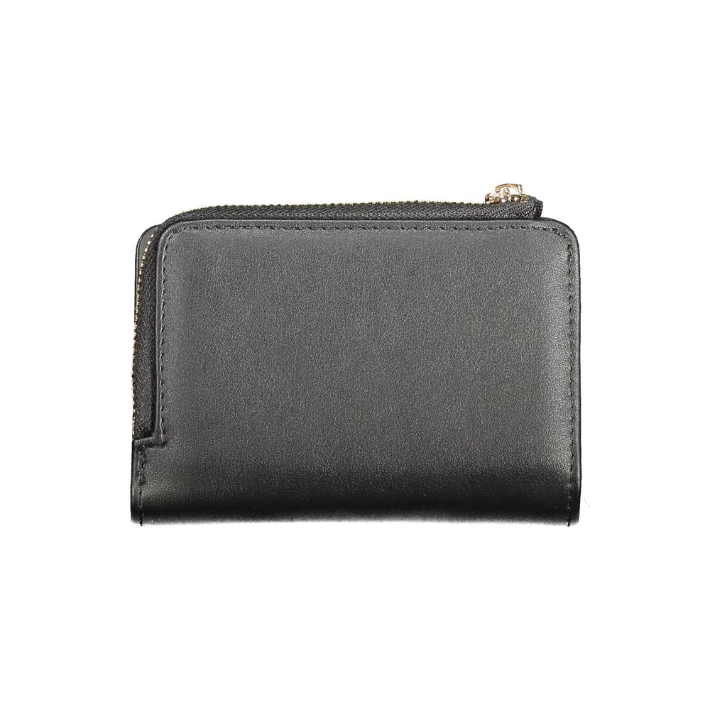 Schwarze Damenbrieftasche aus Polyethylen