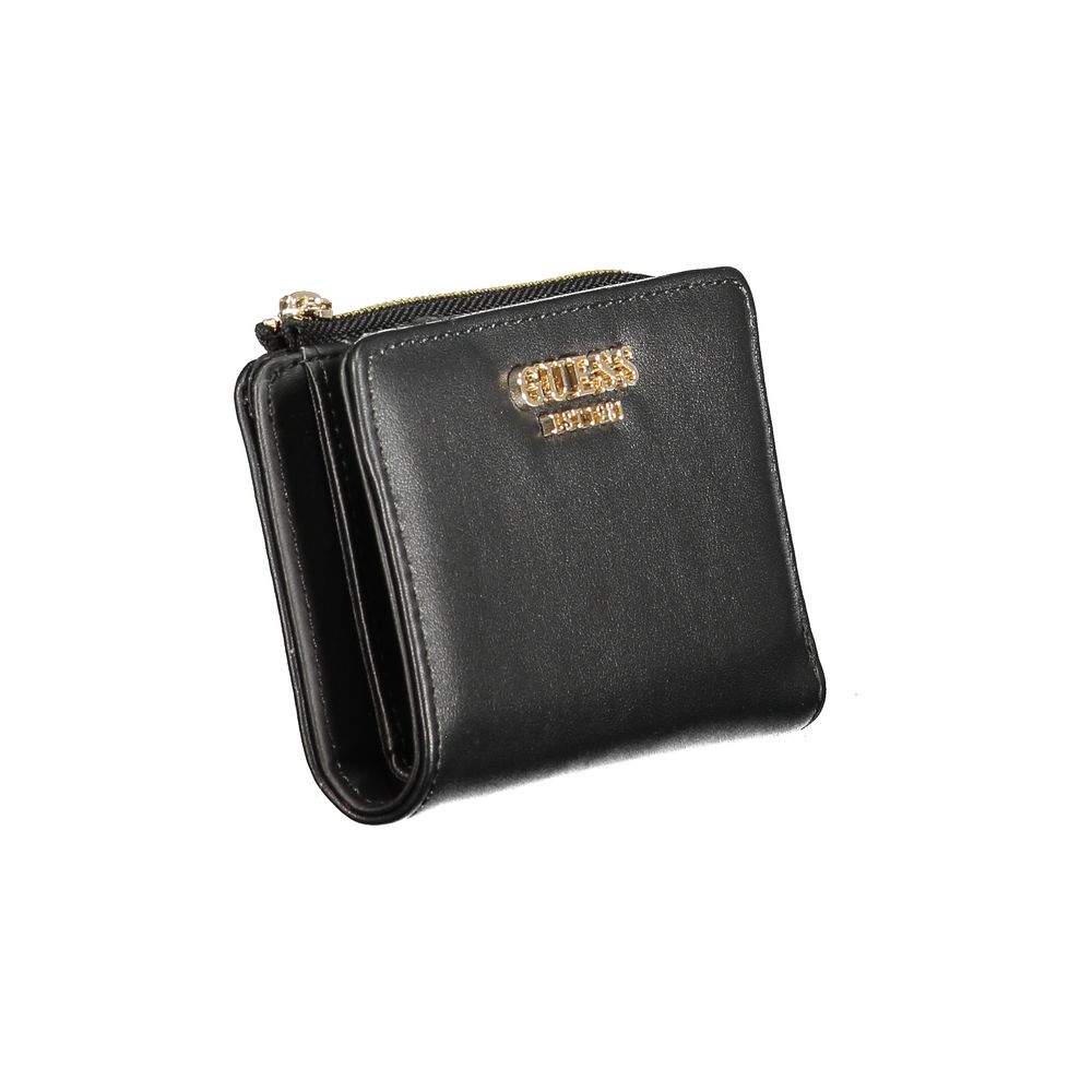 Schwarze Damenbrieftasche aus Polyethylen