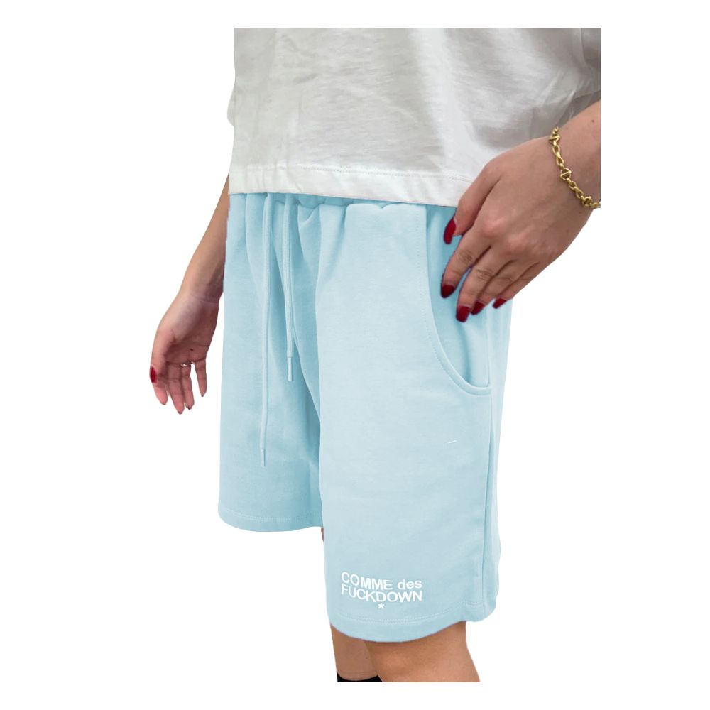 Blaue Baumwollshorts