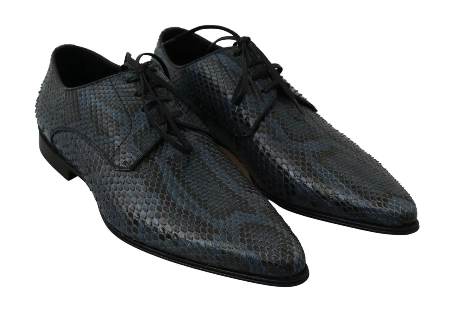 Blaue Pythonleder-Schlangenlederschuhe