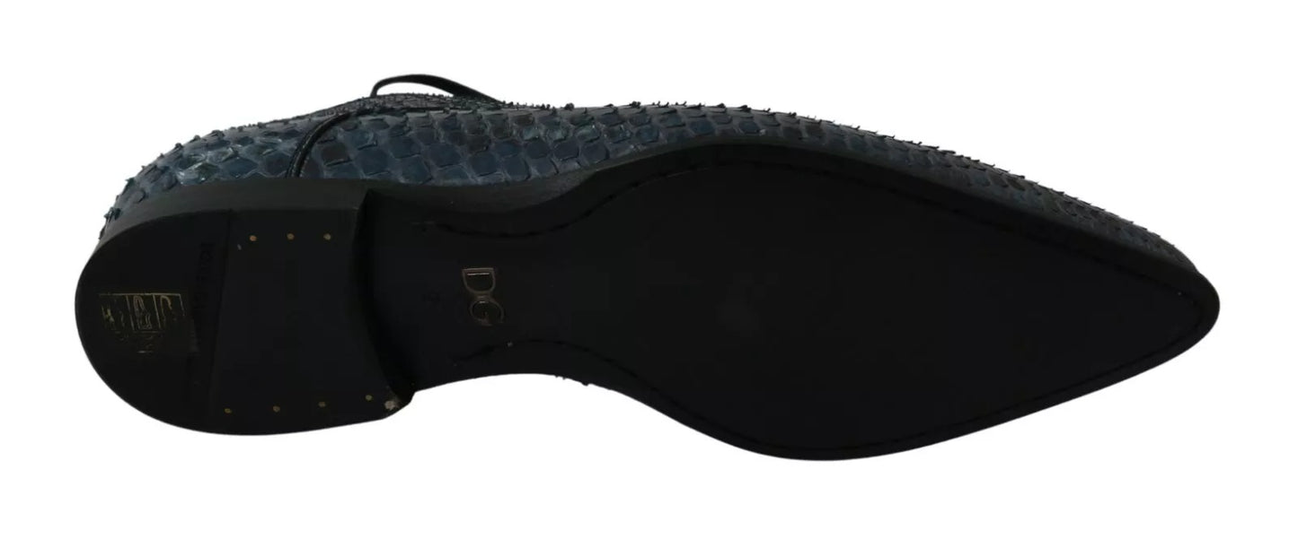 Blaue Pythonleder-Schlangenlederschuhe
