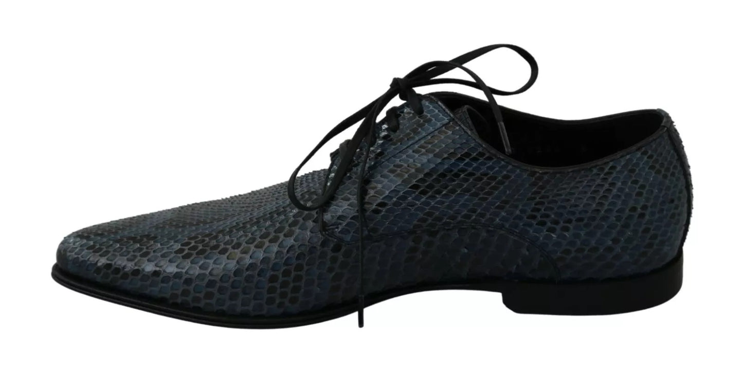 Blaue Pythonleder-Schlangenlederschuhe