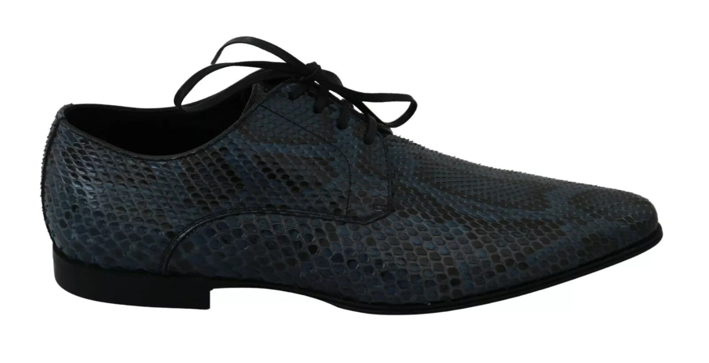 Blaue Pythonleder-Schlangenlederschuhe