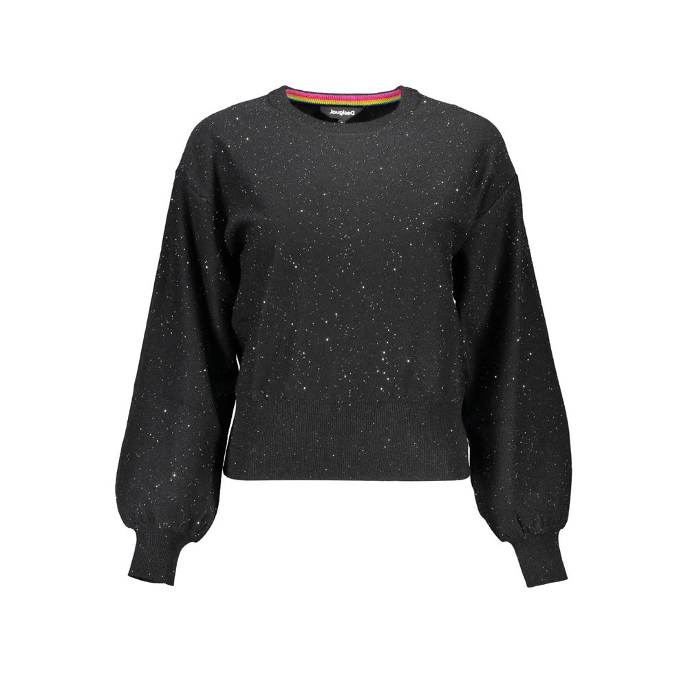 Schwarzer Polyesterpullover
