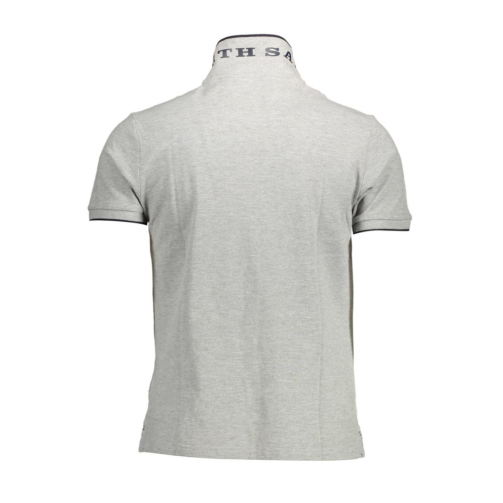Graues Poloshirt aus Baumwolle