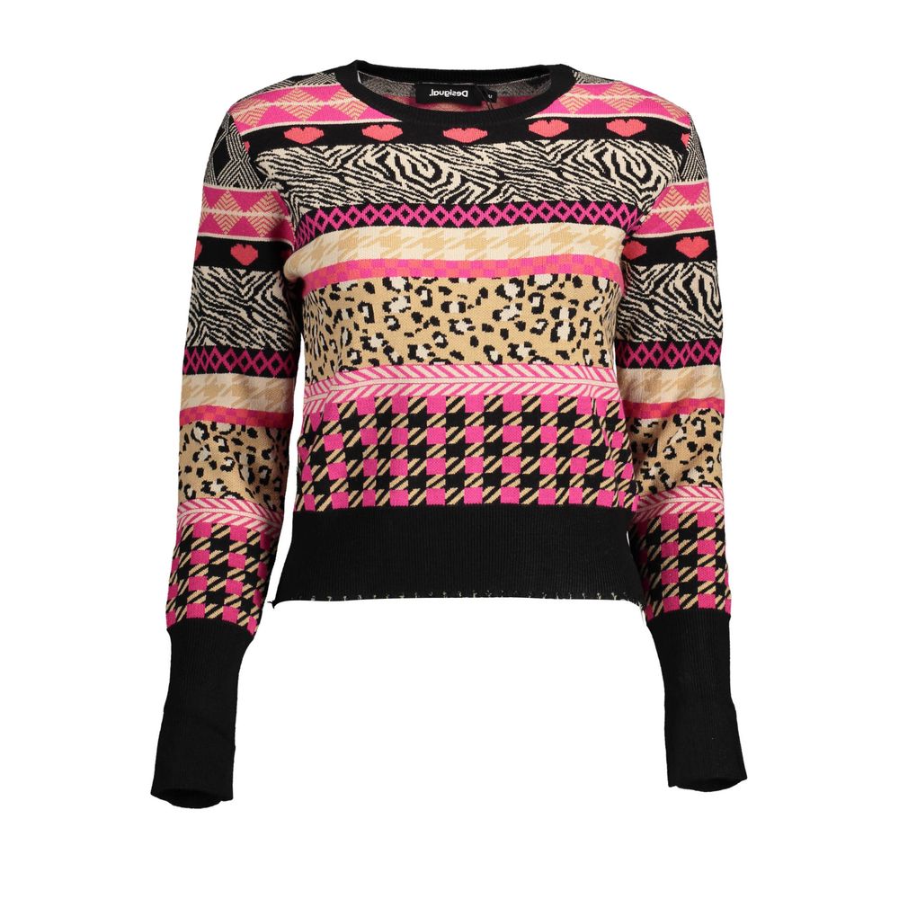 Schwarzer Polyesterpullover