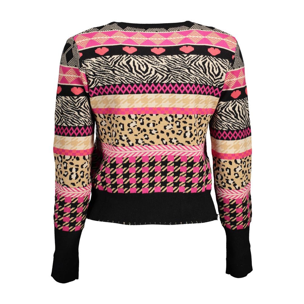 Schwarzer Polyesterpullover