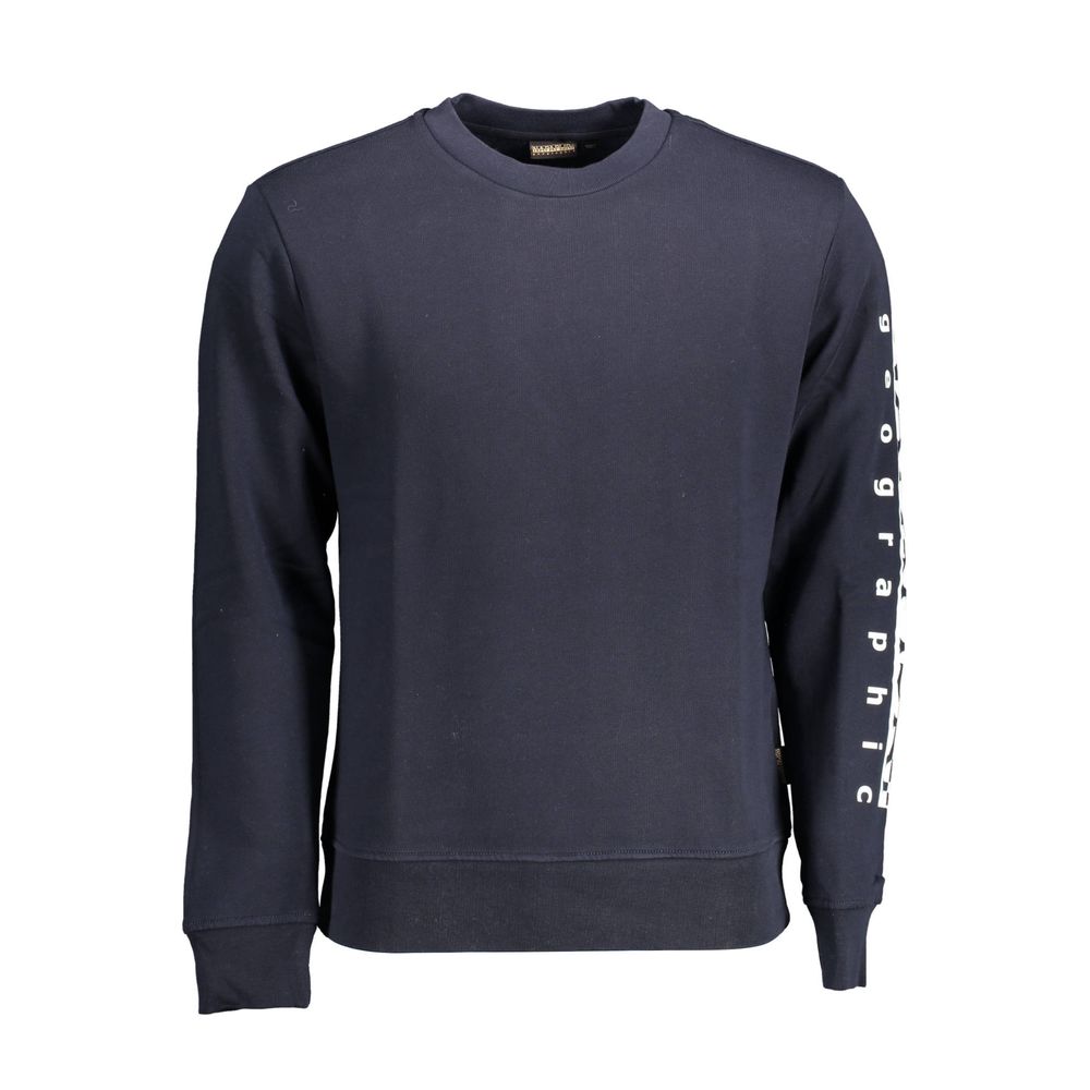 Blauer Baumwollpullover
