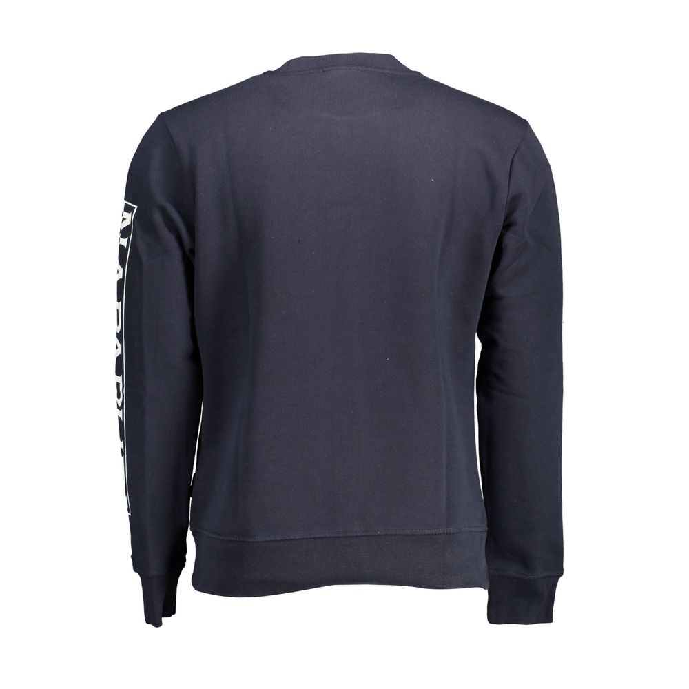 Blauer Baumwollpullover