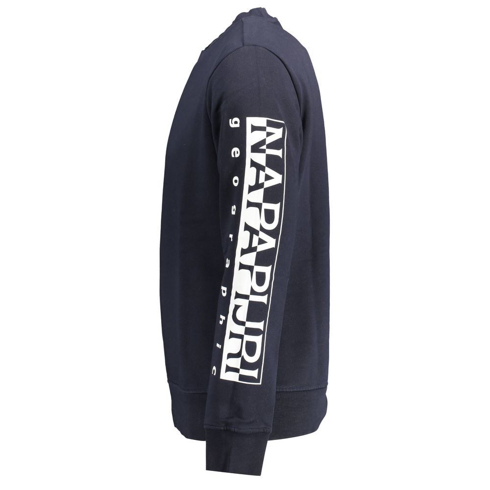 Blauer Baumwollpullover