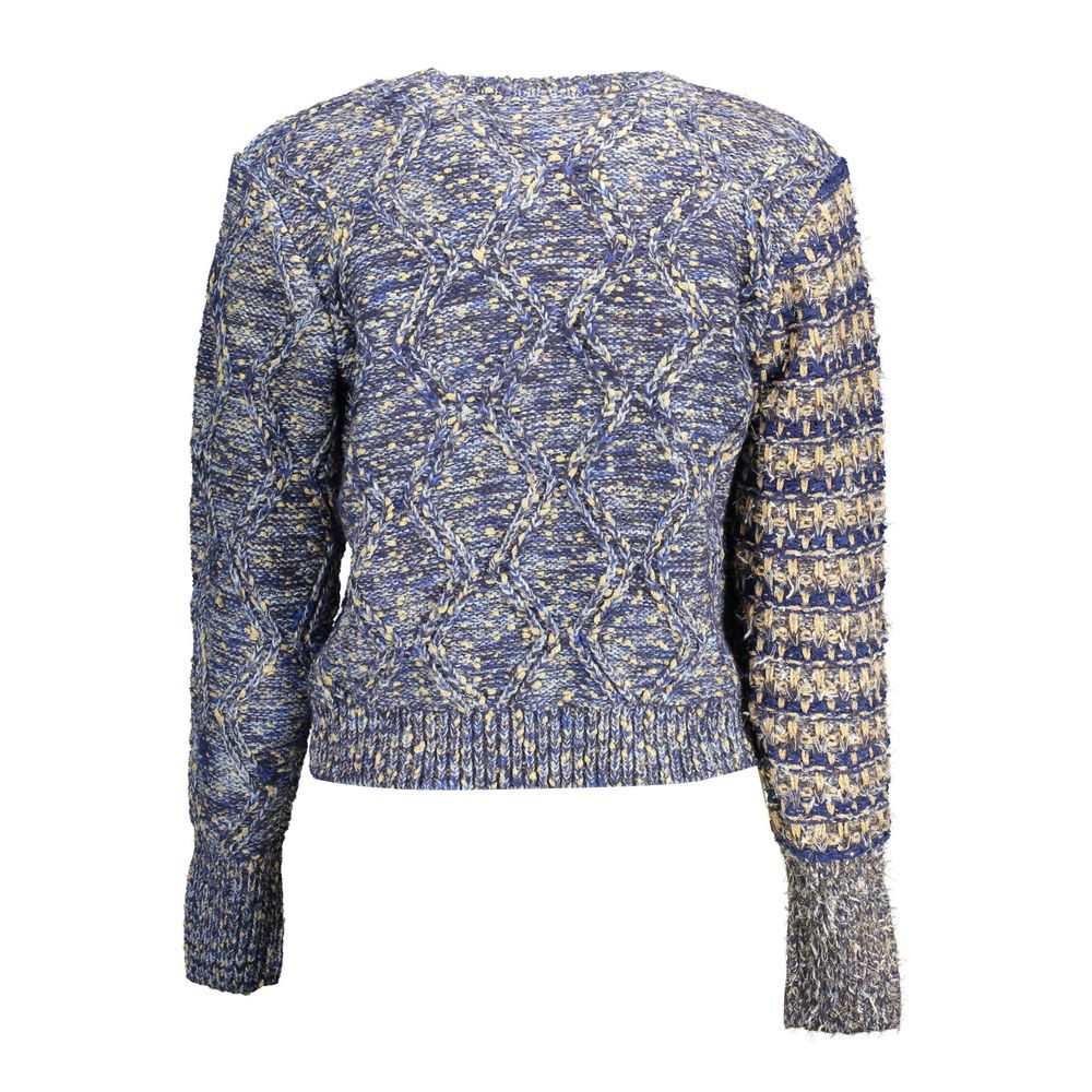 Blauer Polyesterpullover