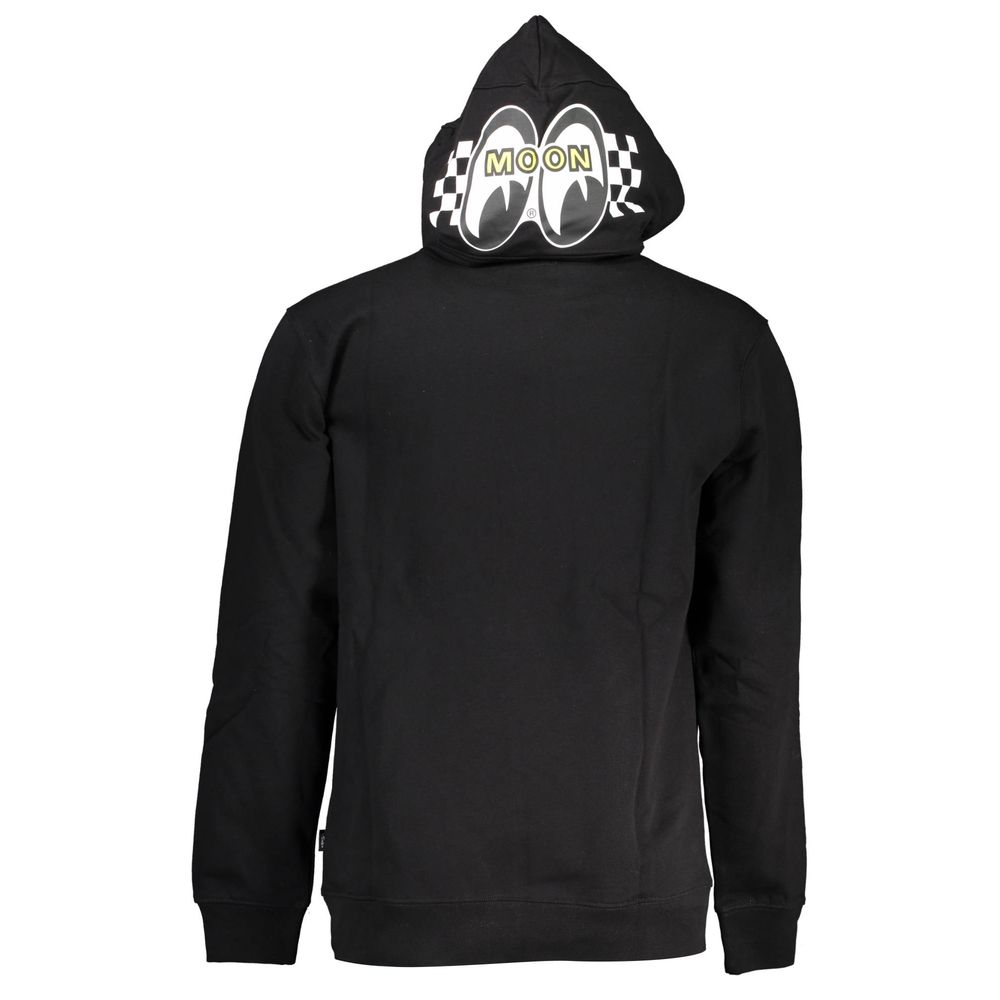 Schwarzer Baumwollpullover