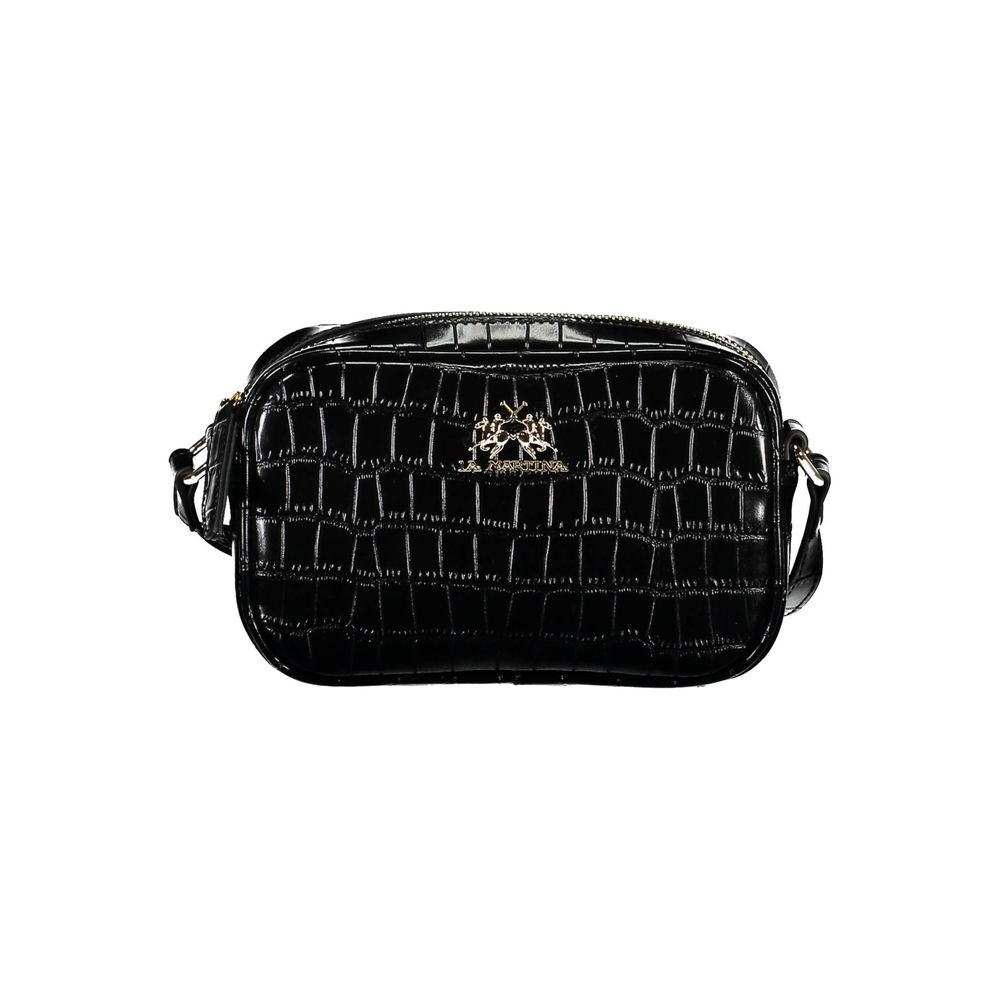 Schwarze Handtasche aus Polyethylen