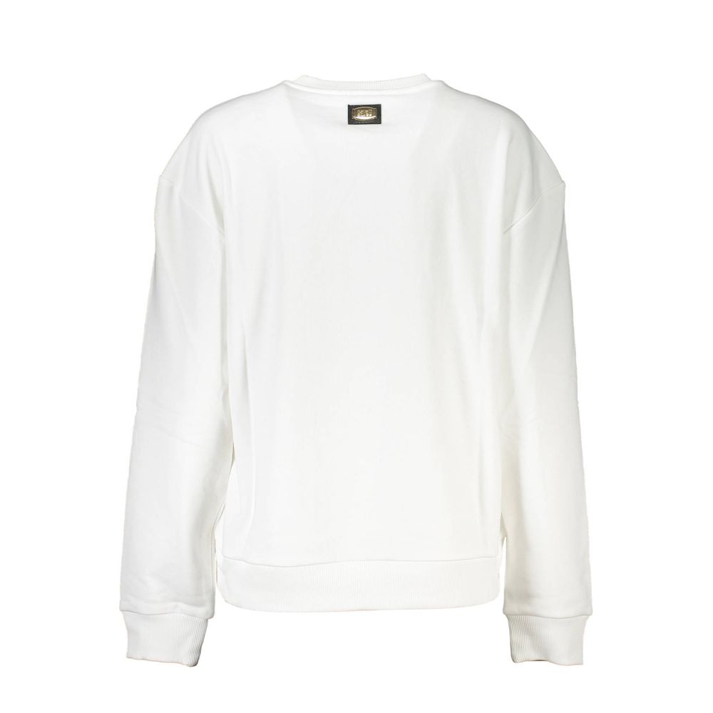 Weißer Baumwollpullover
