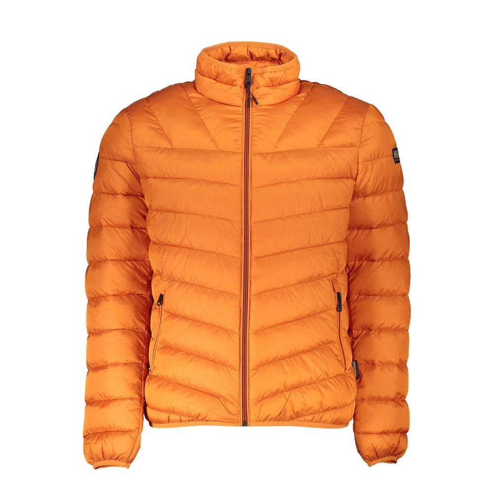 Orangefarbene Polyamidjacke