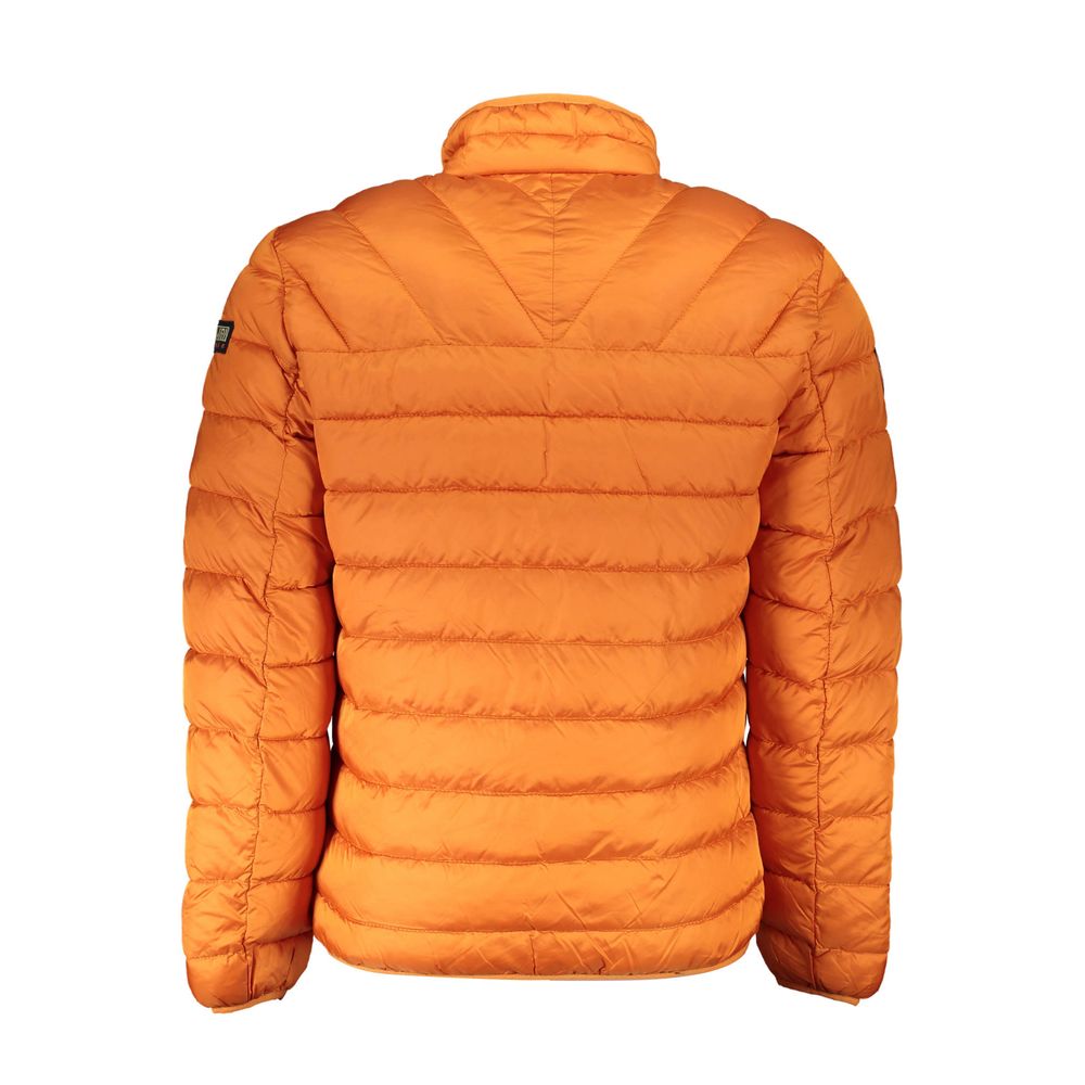 Orangefarbene Polyamidjacke