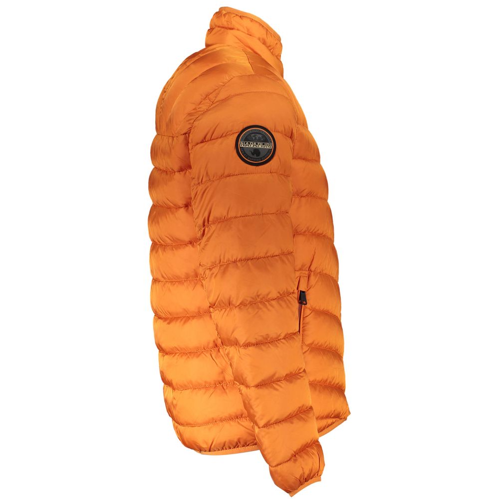 Orangefarbene Polyamidjacke