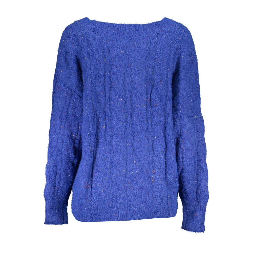Blauer Polyesterpullover