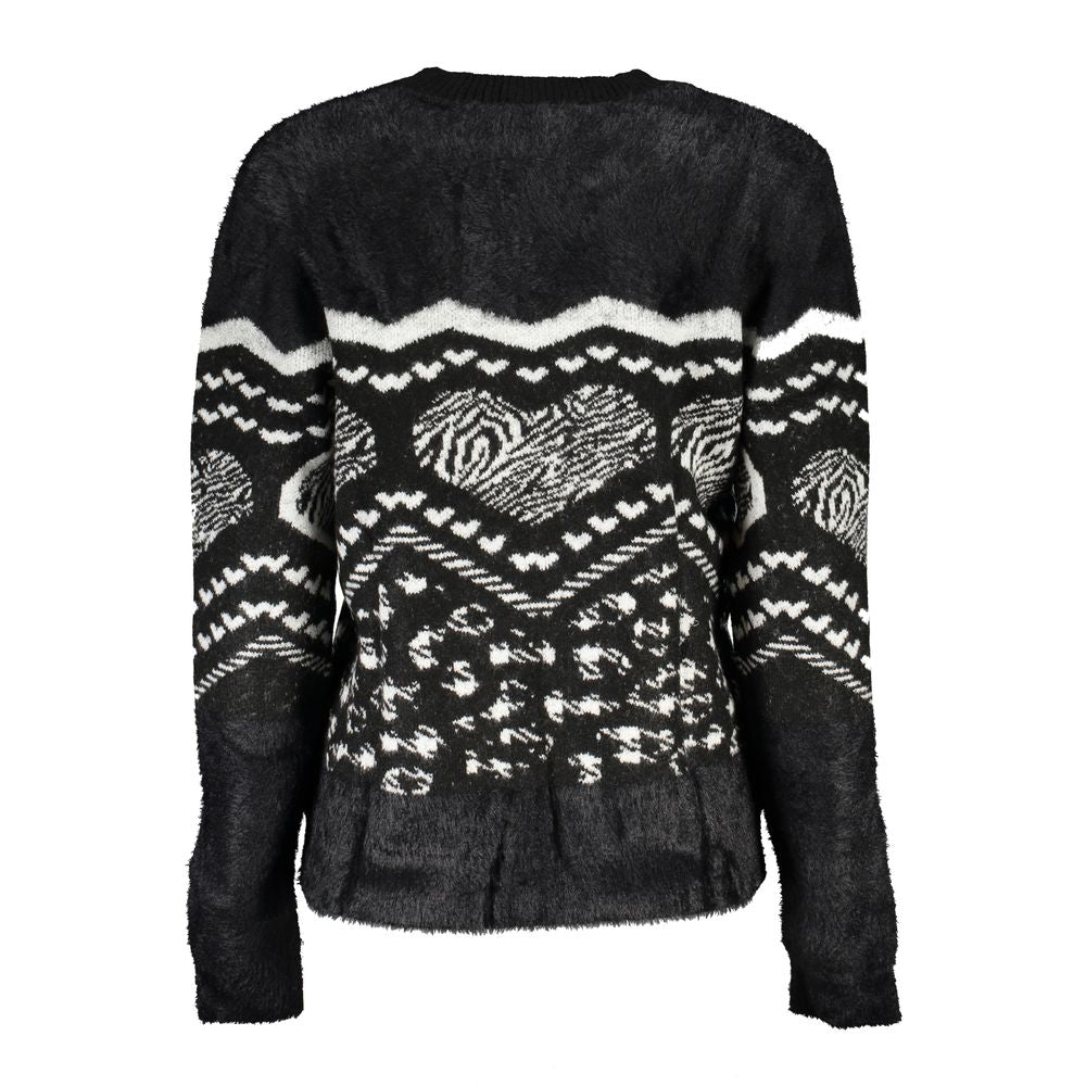 Schwarzer Polyesterpullover