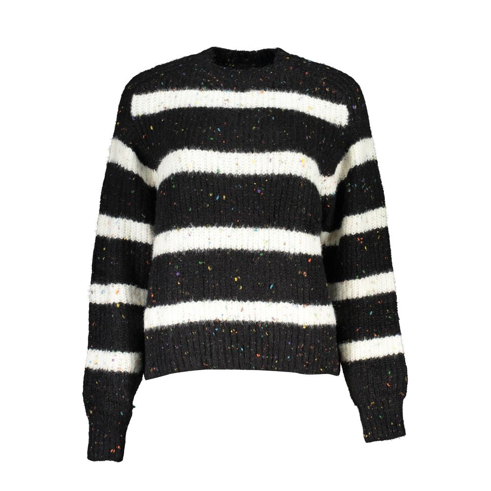 Schwarzer Polyesterpullover